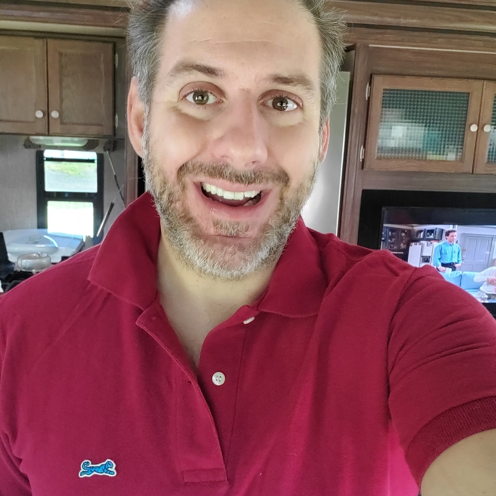 Red LeTigre polo blue tiger Size Medium